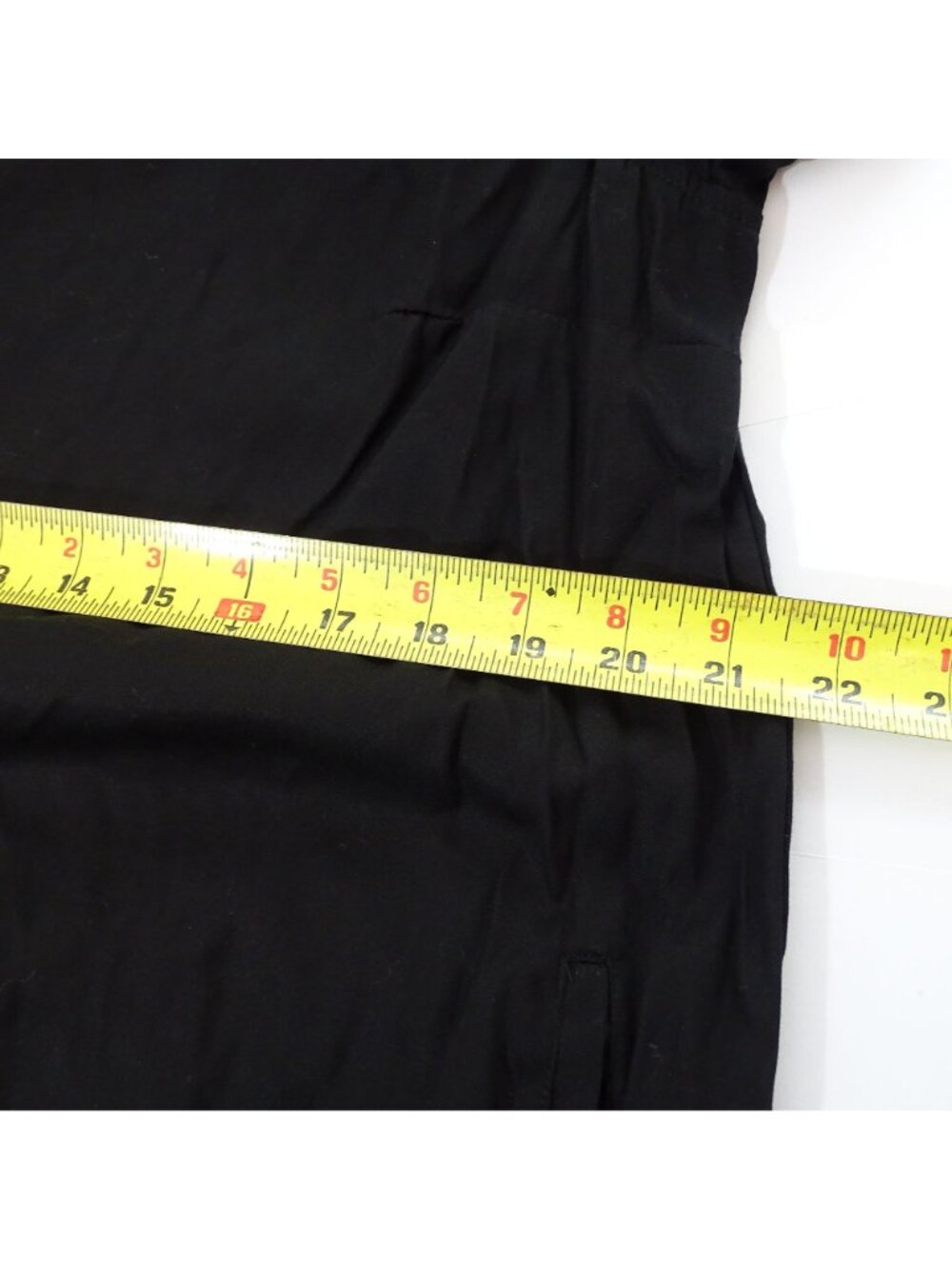 Time And Tru Black Popover Shirt Dress Women M 8-10 Roll Tab Long Sleeve Casual - Picture 9 of 12